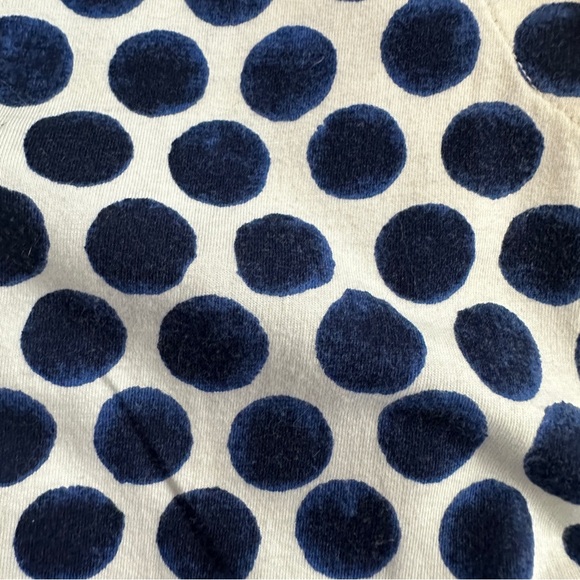 GAP Navy Polka Dot Drop Waist Drawstring Cotton Dress - Picture 8 of 10